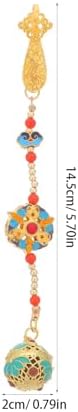 LOGOFUN Portable Chinese Style Cloisonne Aromatherapy Pendant with Rose Fragrance