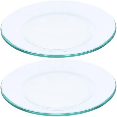 HOMSFOU 2pcs Clear Glass Wax Warmer Dish for Aroma Lamp