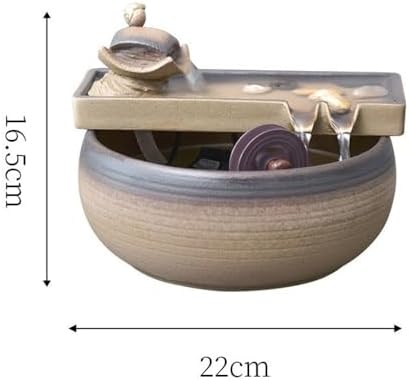 Ceramic Water Fountain for Wealth and Zen Decor