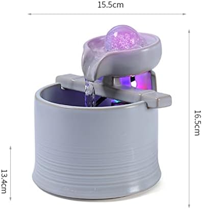 Modern Indoor Water Fountain with LED Lights and Electric Pump