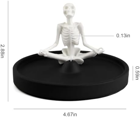 Meditating Skeleton Incense Stick Holder for Yoga and Meditation