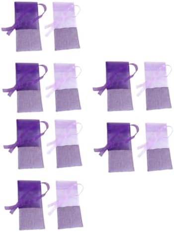 24Pcs Lavender Sachet Bags Premium Gauze Drawstring Pouches for Closets Drawers