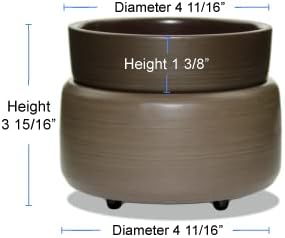 Candle Warmers 2-in-1 Mocha Candle and Fragrance Cube Warmer