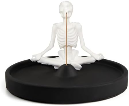 Meditating Skeleton Incense Stick Holder for Yoga and Meditation