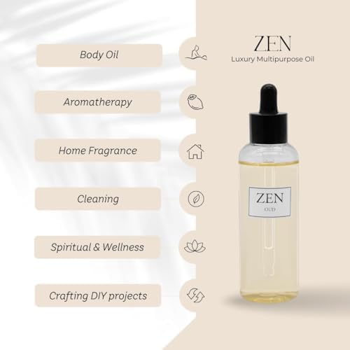Zen Oil Diffuser 4 oz Luxury Fragrance Multi Use Home Aromatherapy DIY