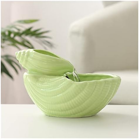 Green Ceramic Tabletop Fountain with Water Pump