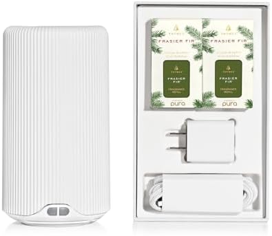 Thymes Pura Plus Smart Diffuser Kit with Frasier Fir Refills