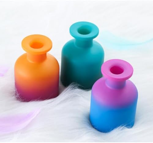 TOPWEL 150ml Glass Diffuser Jar Bottle - Blue Gradient