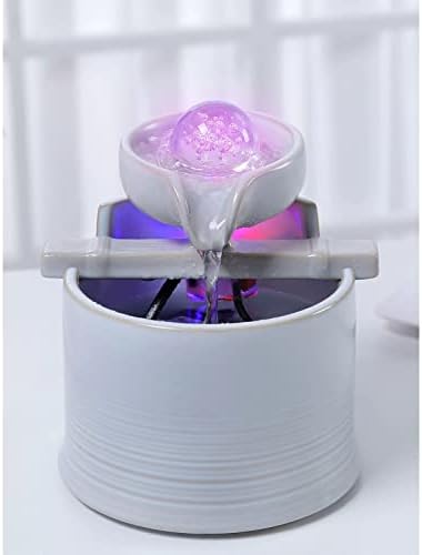 Modern Indoor Water Fountain with LED Lights and Electric Pump
