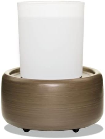 Candle Warmers 2-in-1 Mocha Candle and Fragrance Cube Warmer