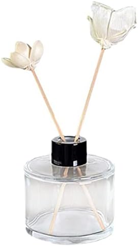 2Pcs 50ml Clear Glass Diffuser Jars with Black Lids