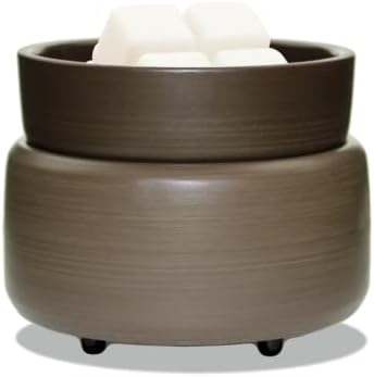 Candle Warmers 2-in-1 Mocha Candle and Fragrance Cube Warmer