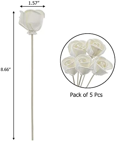 5 Pack Rattan Rose Diffuser Sticks for Home Fragrance