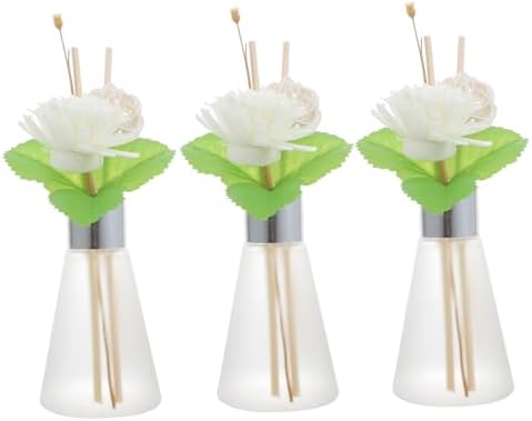 3pcs Dried Flower Glass Diffuser for Home Office Decor