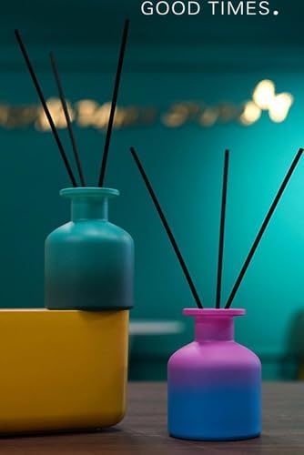 TOPWEL 150ml Glass Diffuser Jar Bottle - Blue Gradient