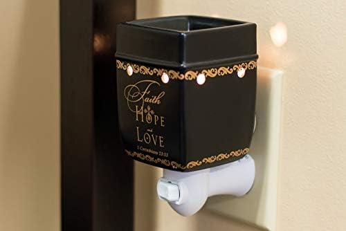 Elanze Designs Faith Hope Love Ceramic Plug-in Wax Warmer