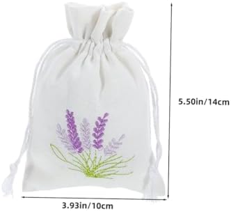 GLEAVI 4Pcs Lavender Drawstring Sachet Bags for Home Organizing