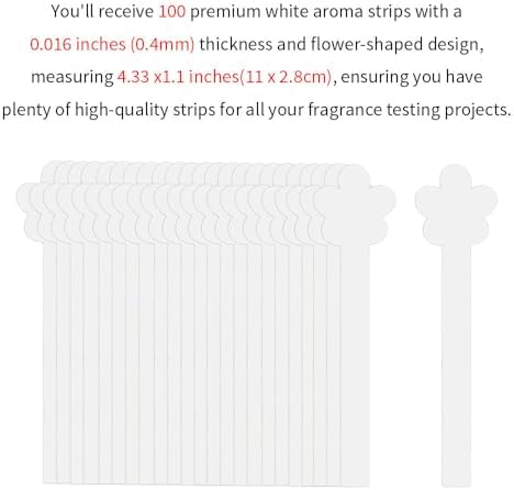 100 Pcs Perfume Test Strips White Fragrance Blotter Cards