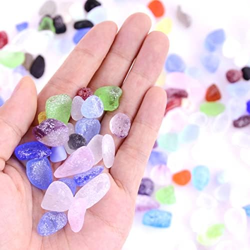 KINGOU Sea Glass Rocks 155 Ounce Frosted Candy Stones Vase Filler