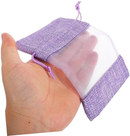 Cabilock 10pcs Lavender Sachet Bags with Drawstring Closure and Fine Mesh Design