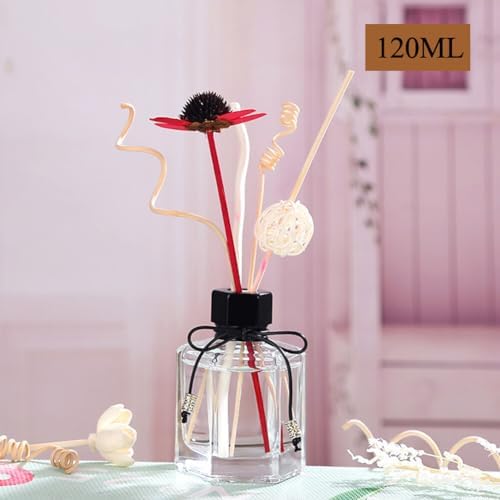 120ML Clear Glass Diffuser Jar with Inner and Outer Cap