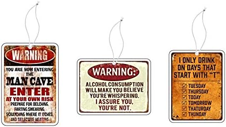 Hanging Funny Car Air Fresheners 3pcs Package with Long Lasting Scent
