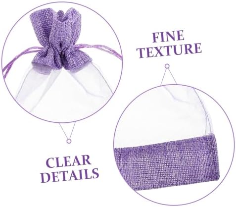 Cabilock 10pcs Lavender Sachet Bags with Drawstring Closure and Fine Mesh Design