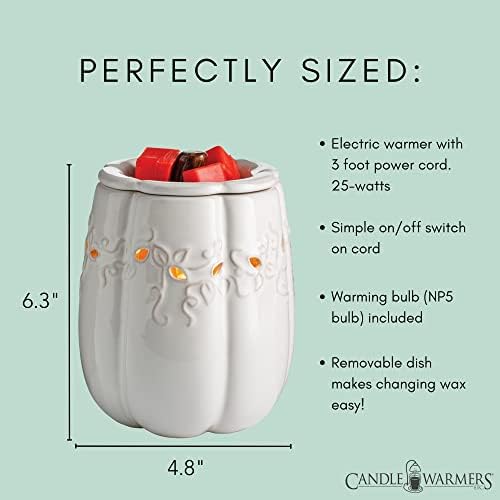 Candle Warmers Etc White Pumpkin Warming Warmer