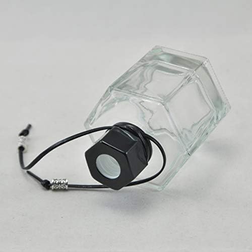 Set of 4 Hexagonal Glass Diffuser Bottles 120ml Black Cap 1