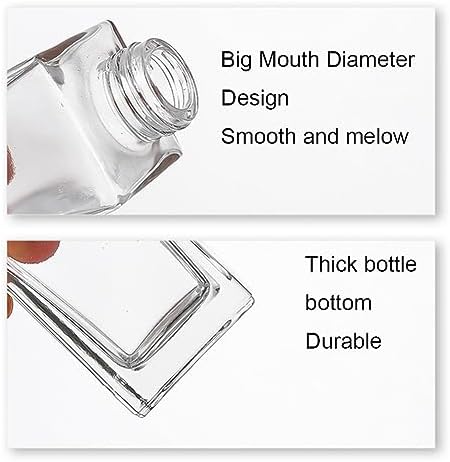 2PCS 50ml Clear Glass Diffuser Jars with Gold Cap