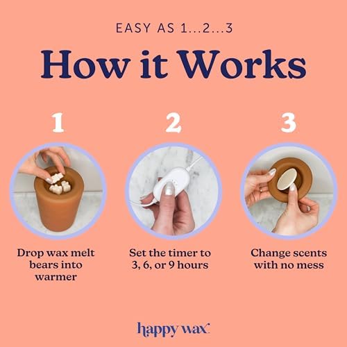 Happy Wax Marble Mini Mod Warmer for Scented Wax