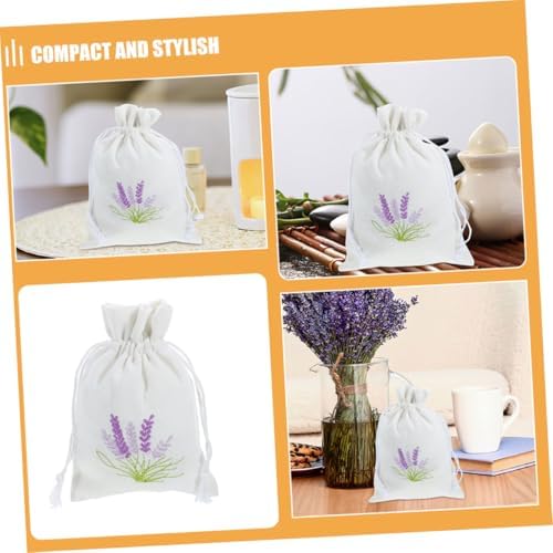 Zerodeko 4pc Lavender Sachet Bags Drawstring Pouches for Clothes