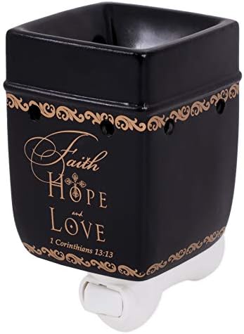 Elanze Designs Faith Hope Love Ceramic Plug-in Wax Warmer