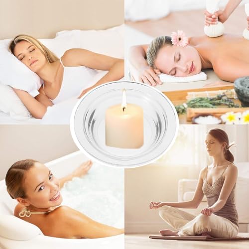 2PCS Glass Wax Melting Tray Aromatherapy Candle Heating Bowl for Diffusers