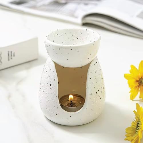 Ceramic Oil Burner - Tealight Essential Oil Warmer Minimalist Design