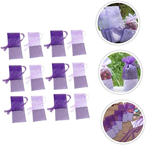 24Pcs Lavender Sachet Bags Drawstring Empty Pouches for Home Fragrance