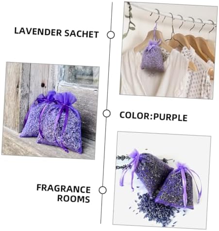 Wakauto 10Pcs Lavender Sachet Bags for Home Wardrobe and Car Freshener