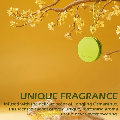 2pcs Longjing Osmanthus Scented Sachets - Freshener for Clothes Closet and Room