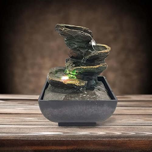 Stylish Tabletop Water Fountain with LED Light