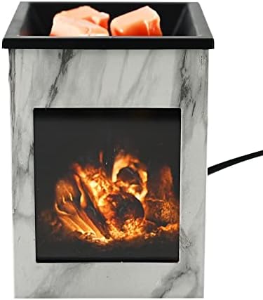 Home-X Glowing Fireplace Wax Warmer with Electric Flame
