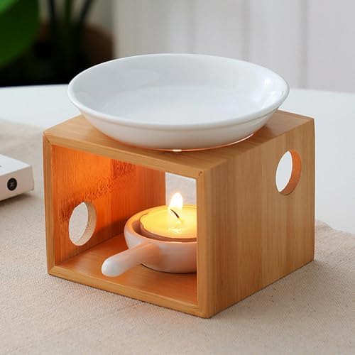 Wooden Essential Oil Burner with Tealight Holder