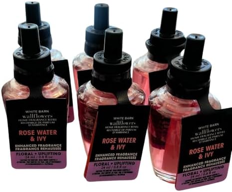 Bath Body Works Rose Water Ivy Wallflowers Refill 6-Pack