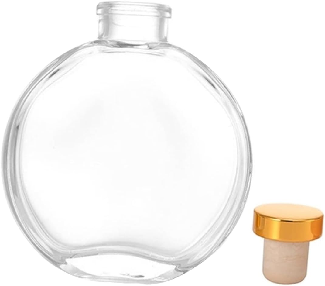PRETYZOOM 5set Glass Diffuser Bottle with Gold Stopper