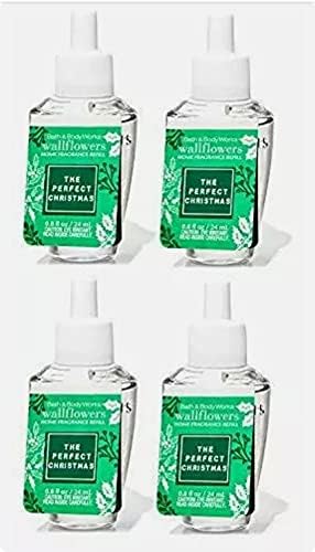Bath and Body Works 4 Pack Christmas Wallflowers Refill 08 Oz