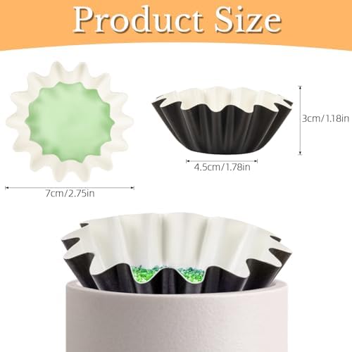 50PCS Reusable Wax Melt Liners - Leakproof Black Cups for Wax Warmers