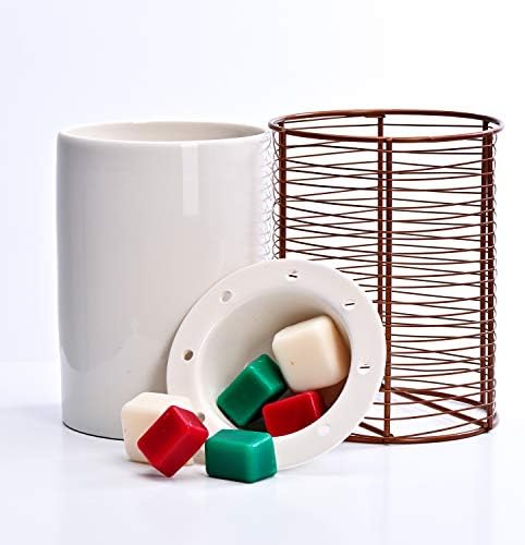 ASAWASA Ceramic Wax Melts Warmer with Iron Frame