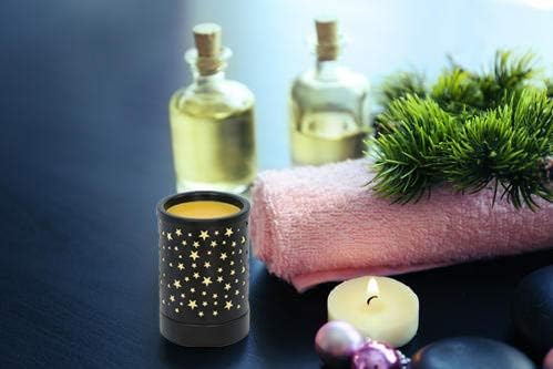 Metal Wax Melt Warmer with Night Light for Home Office Bedroom