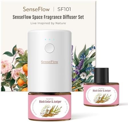 SenseFlow SF101 Waterless Ultrasonic Diffuser - 120 Day Natural Air Freshener