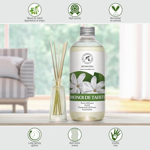 AROMATIKA Monoi de Tahiti 17 Fl Oz Floral Diffuser Refill