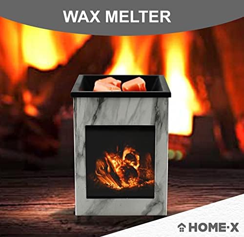 Home-X Glowing Fireplace Wax Warmer with Electric Flame